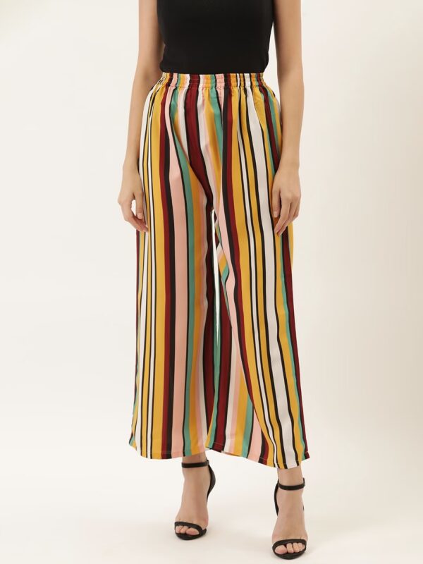 Women Striped Wide Leg Palazzos