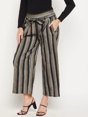 Women Striped Cotton Culottes