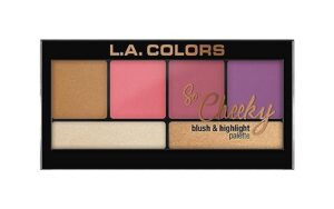 L A Colors So Cheeky Blush and Highlight Palette