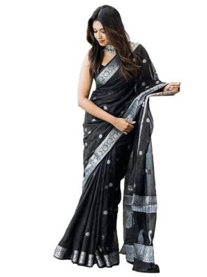 Women's Jacquard Cotton Silk Saree