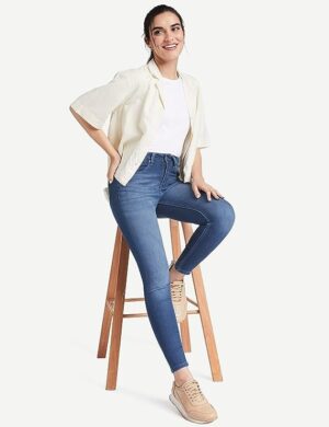 Women's Ankle Length Mid Rise Slim Jeans