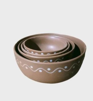 Ceramic Bowl Set Brown